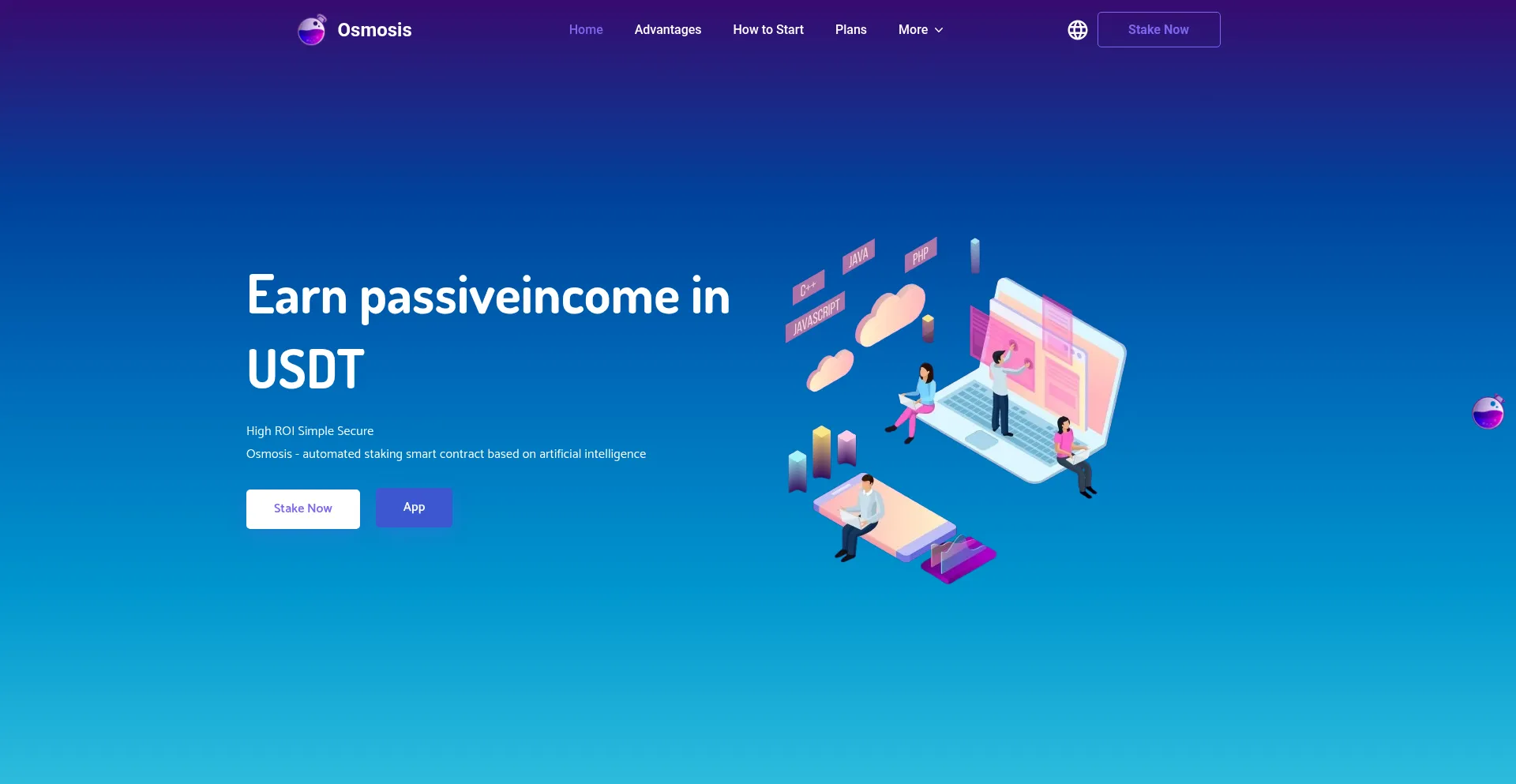 Website screenshot of Osmosis.top
