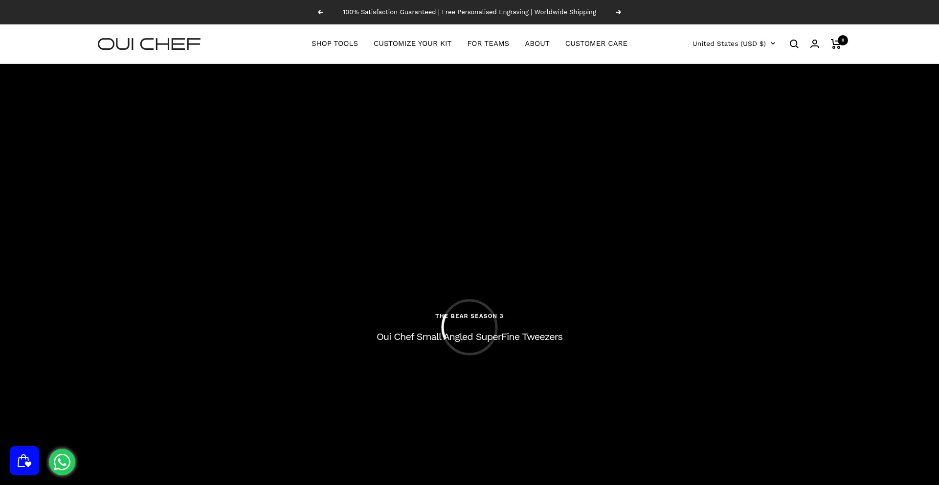 Website screenshot of Ouichefusa.com