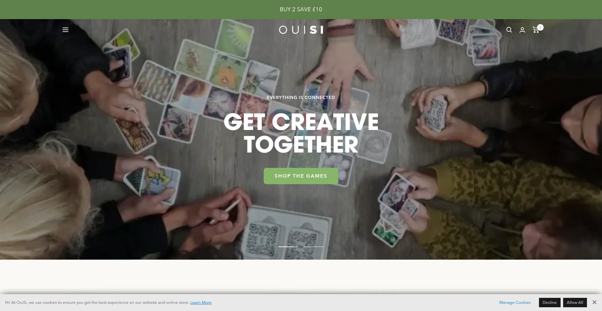 Website screenshot of Ouisi.co.uk