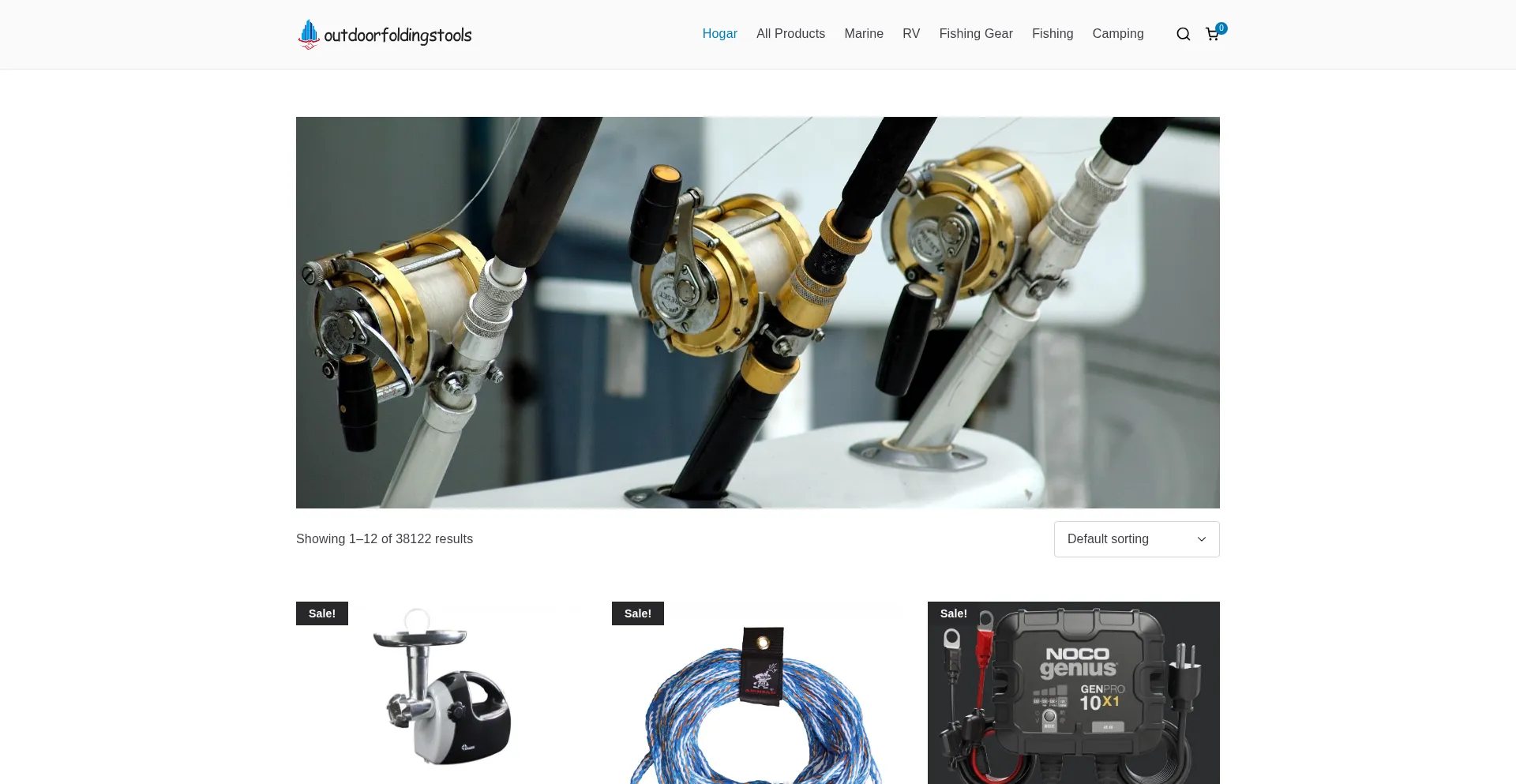 Website screenshot of Outdoorfoldingstools.com