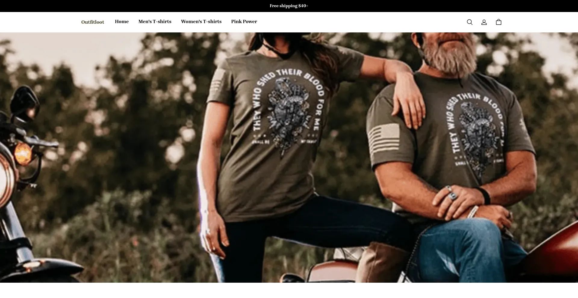 Website screenshot of Outfitloot.shop