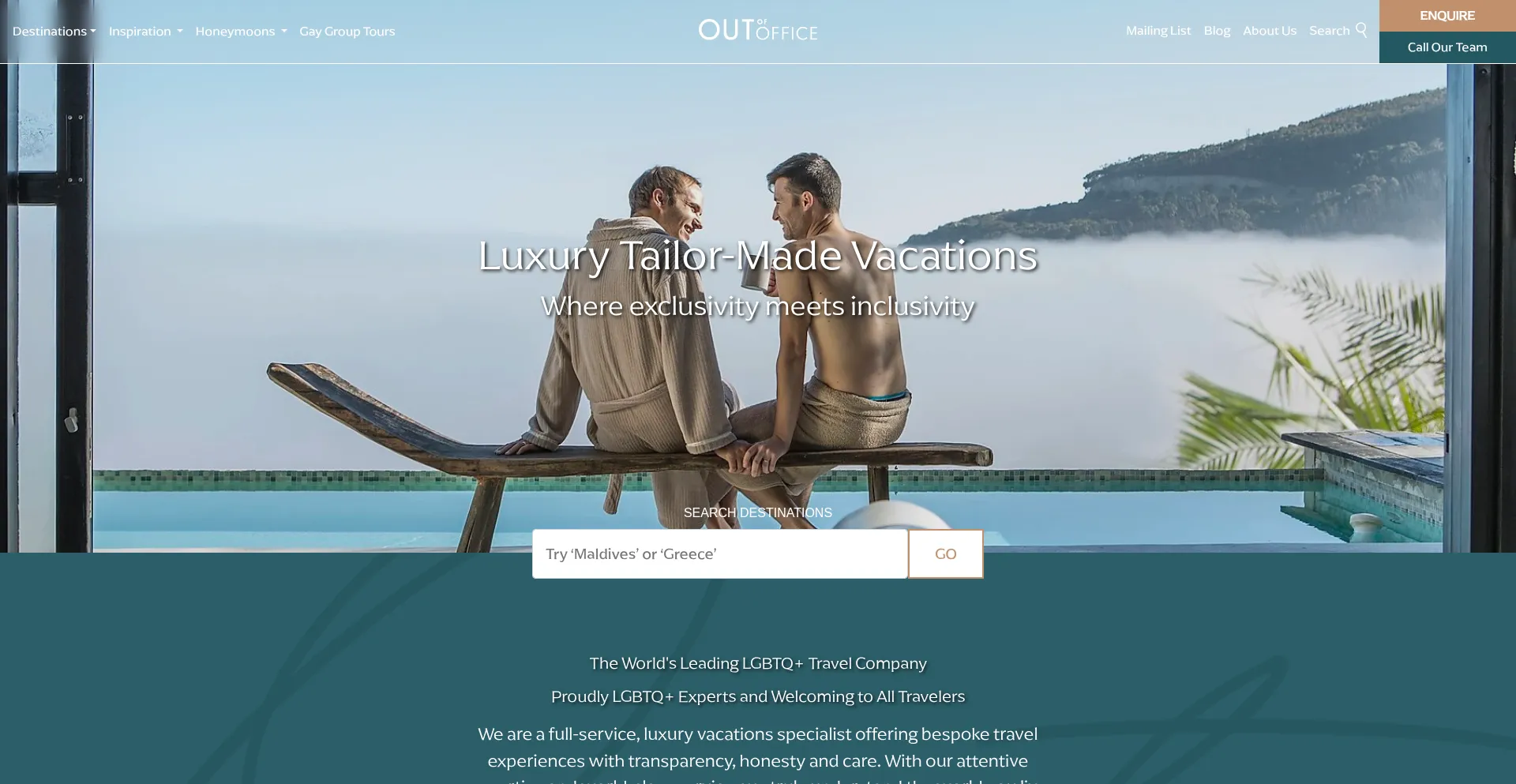 Website screenshot of Outofoffice.com