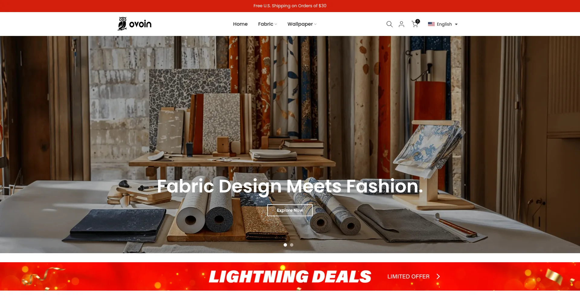 Website screenshot of Ovoin.com