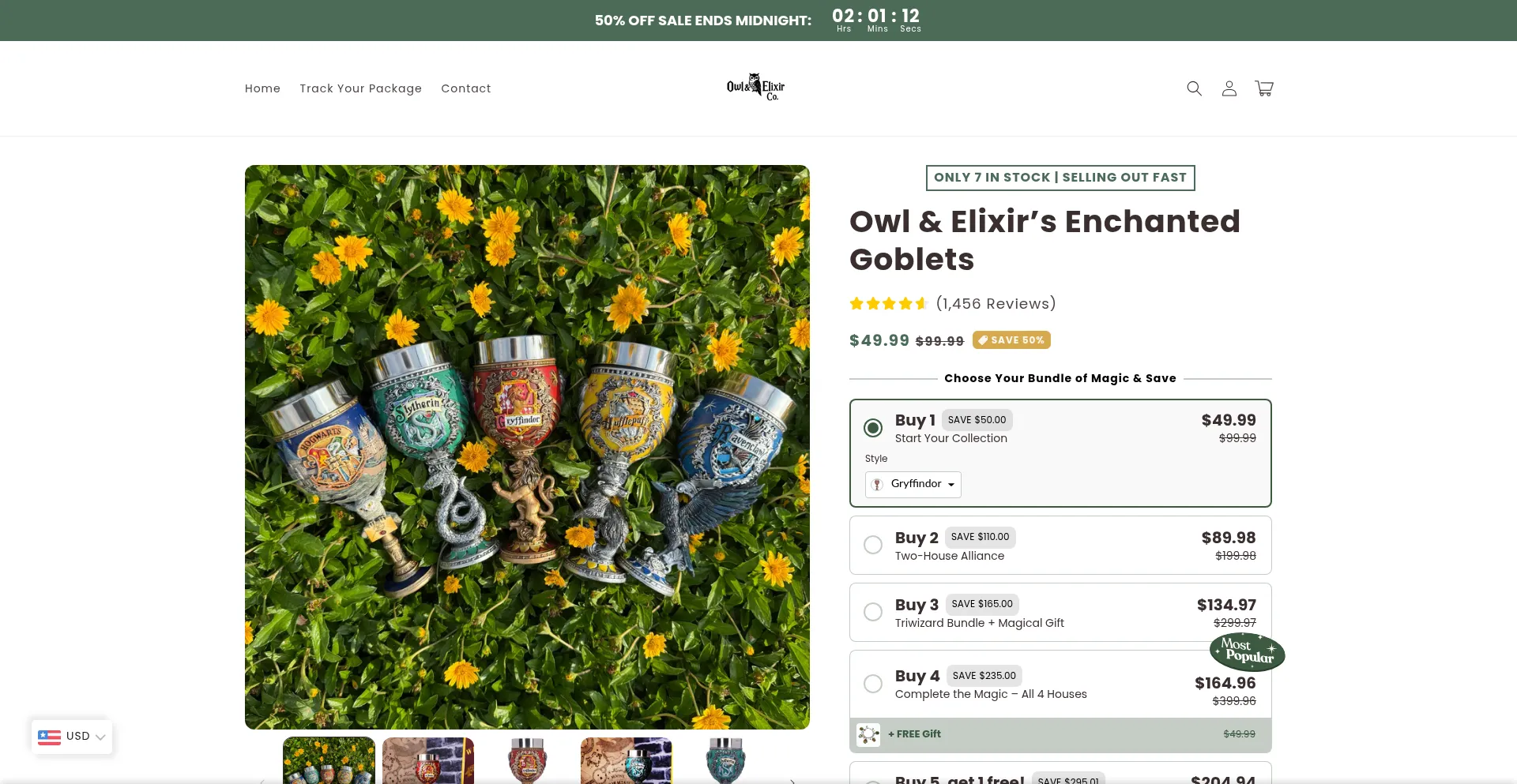 Website screenshot of Owlelixir.shop