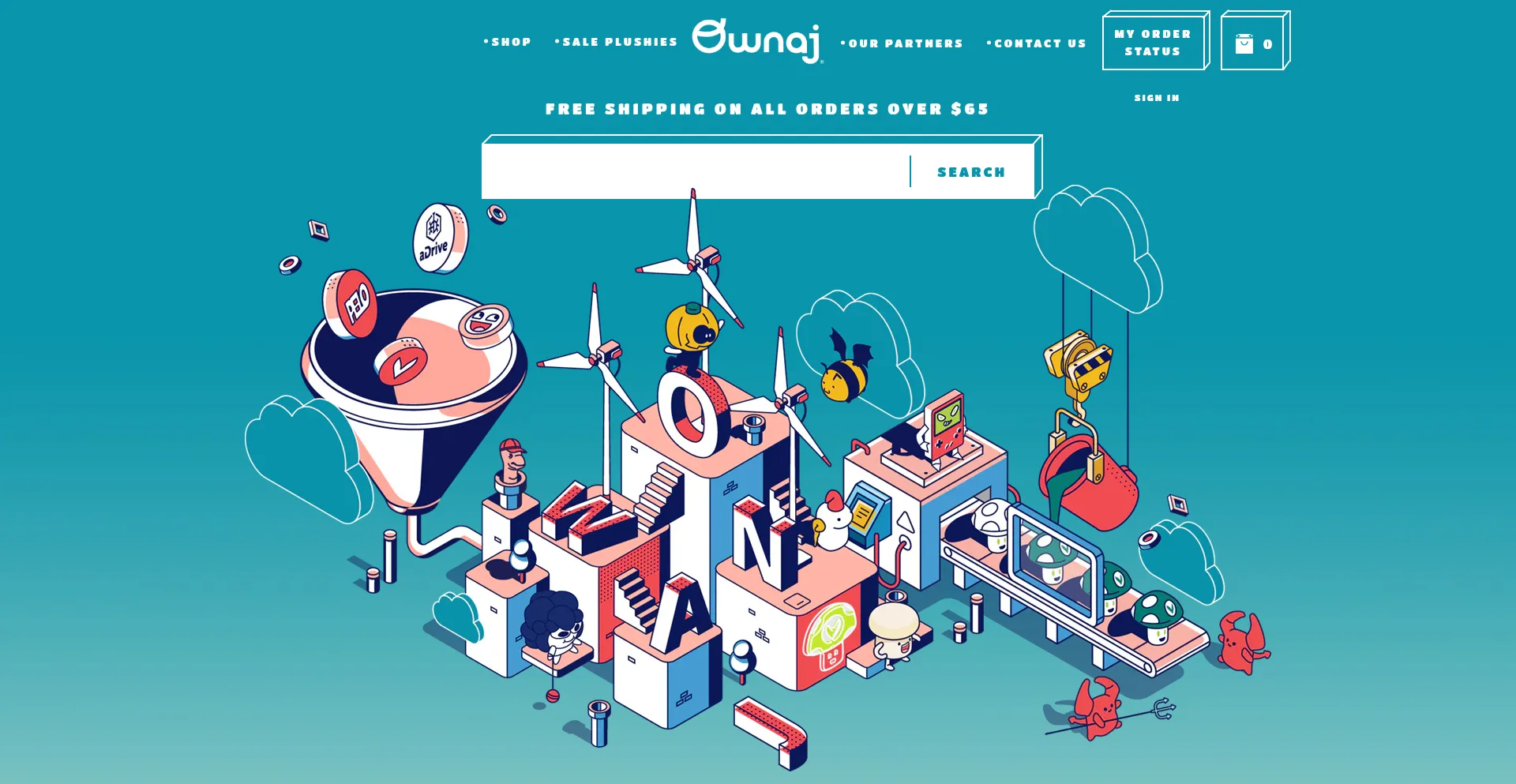Website screenshot of Ownaj.com