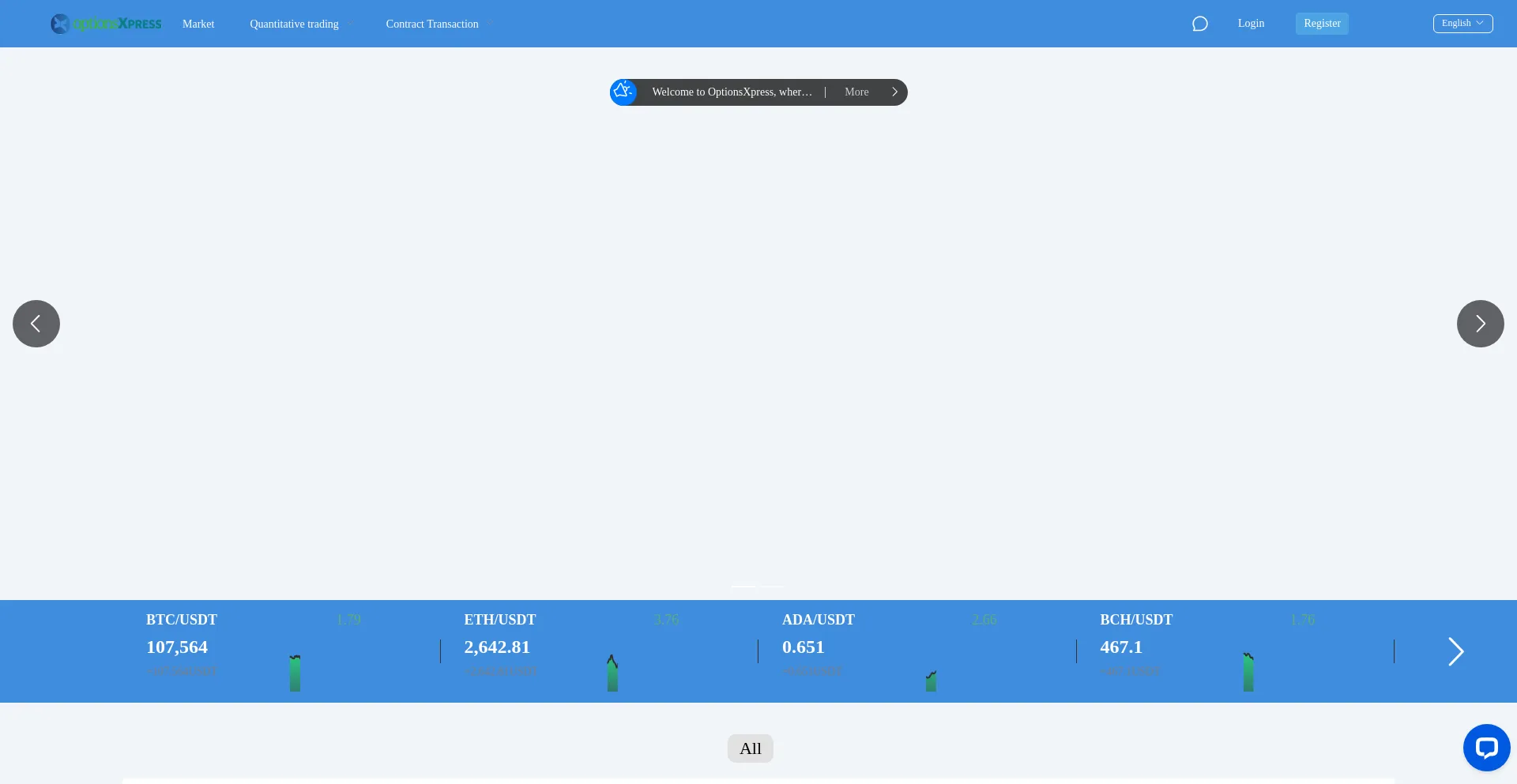 Website screenshot of Oxpquant.com