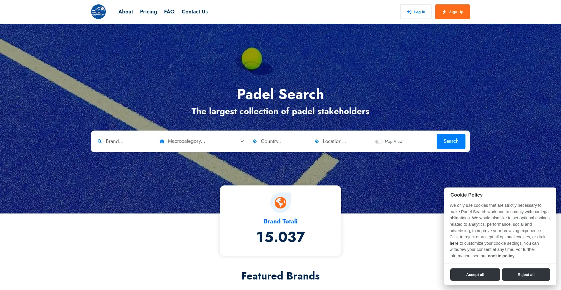 Padelsearch.info Screenshot