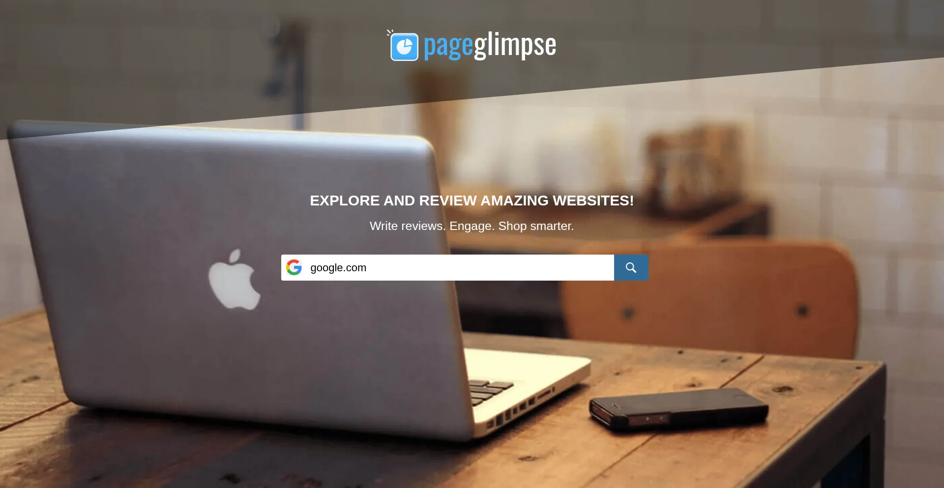 Website screenshot of Pageglimpse.org