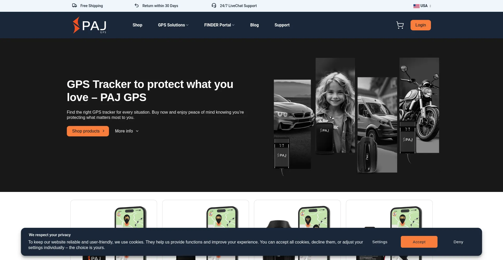 Paj-gps.com Screenshot