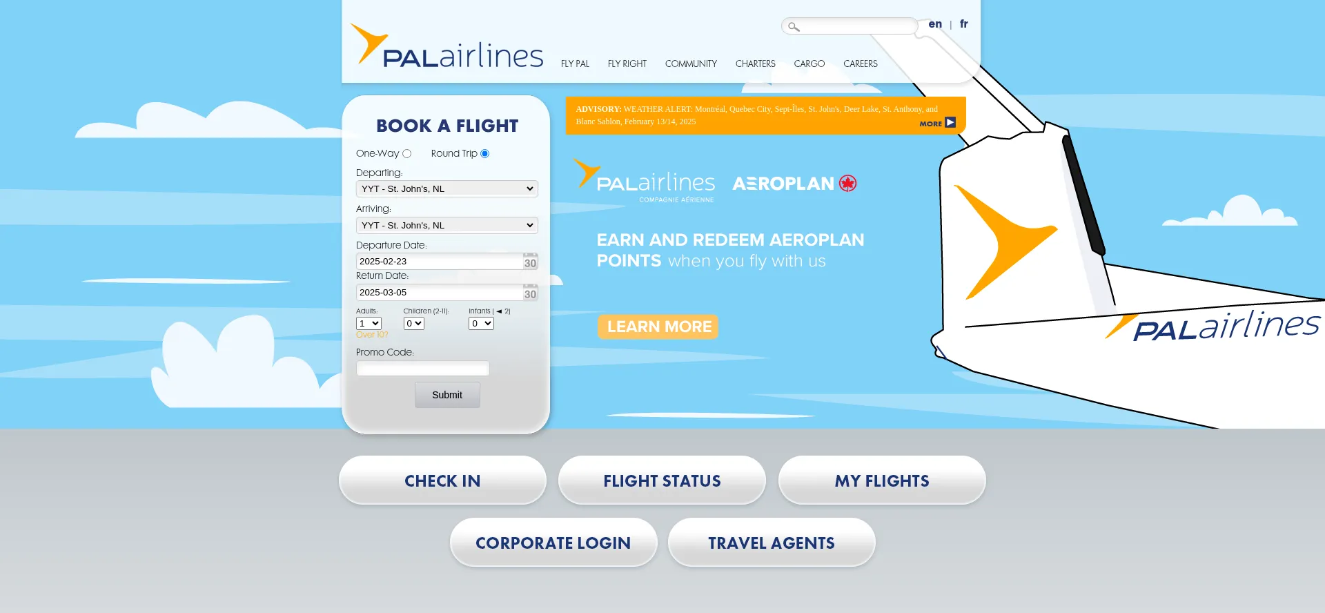 Palairlines.ca