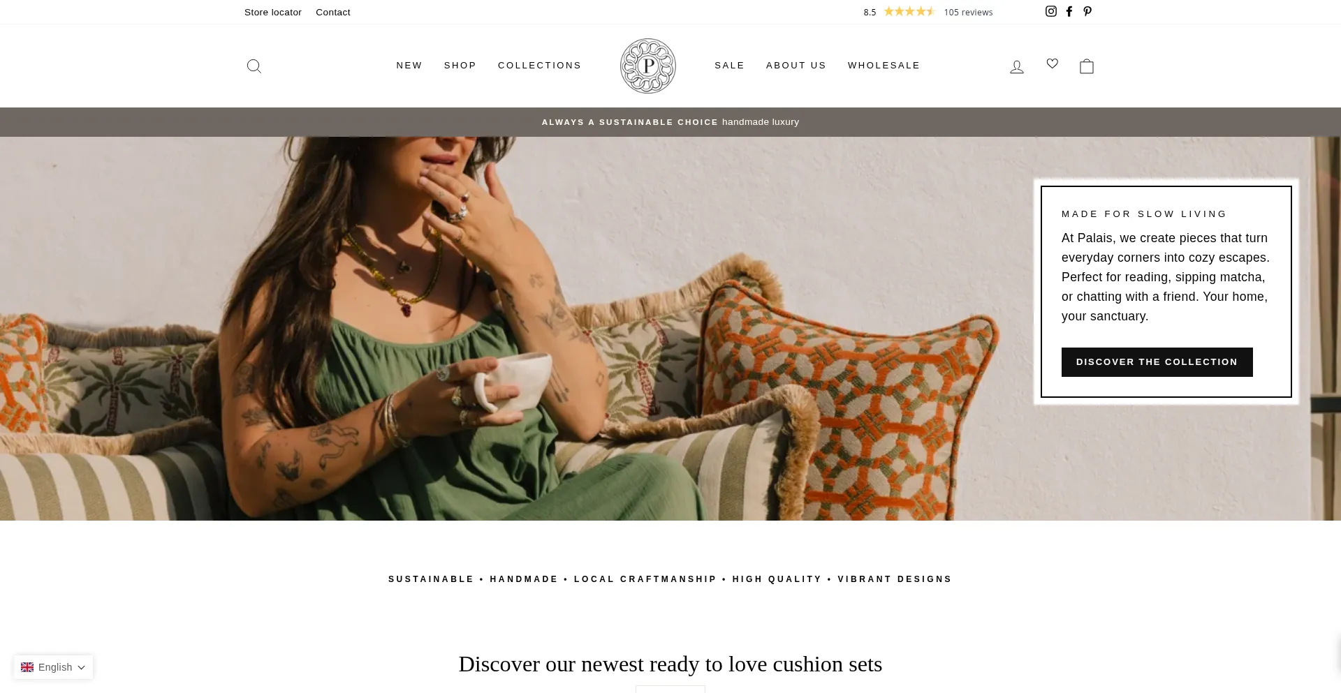 Website screenshot of Palais.com
