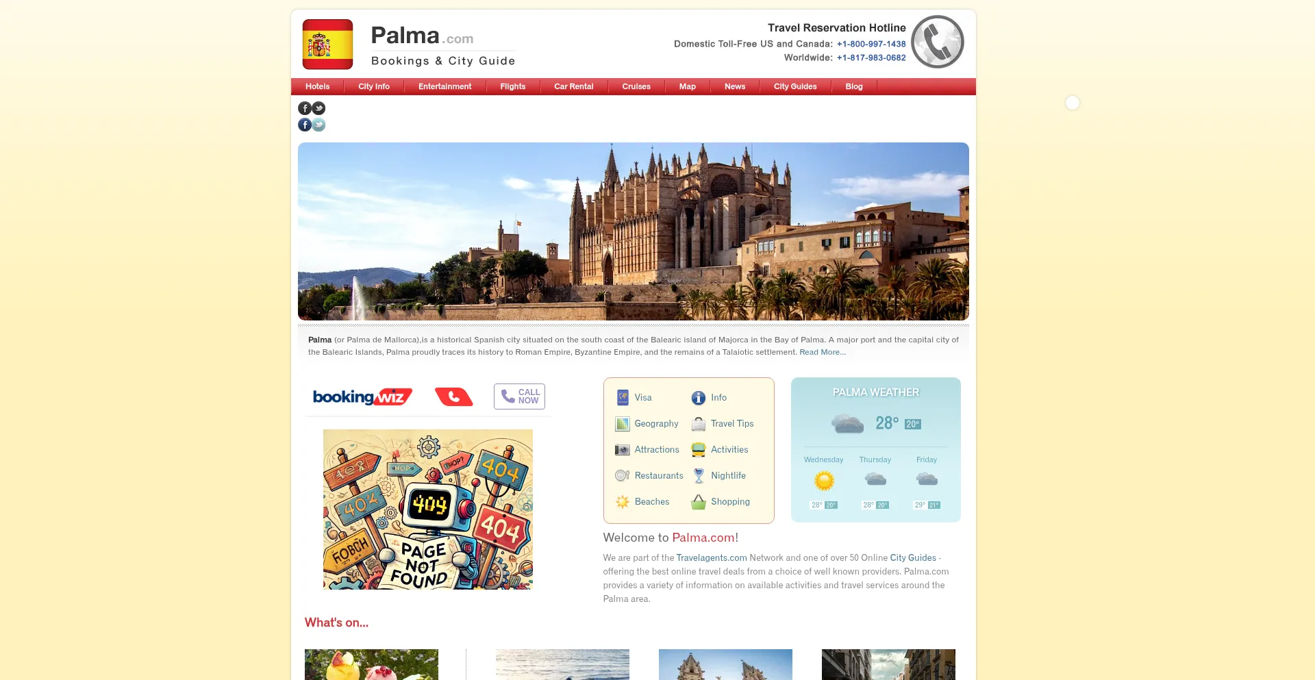 Website screenshot of Palma.com