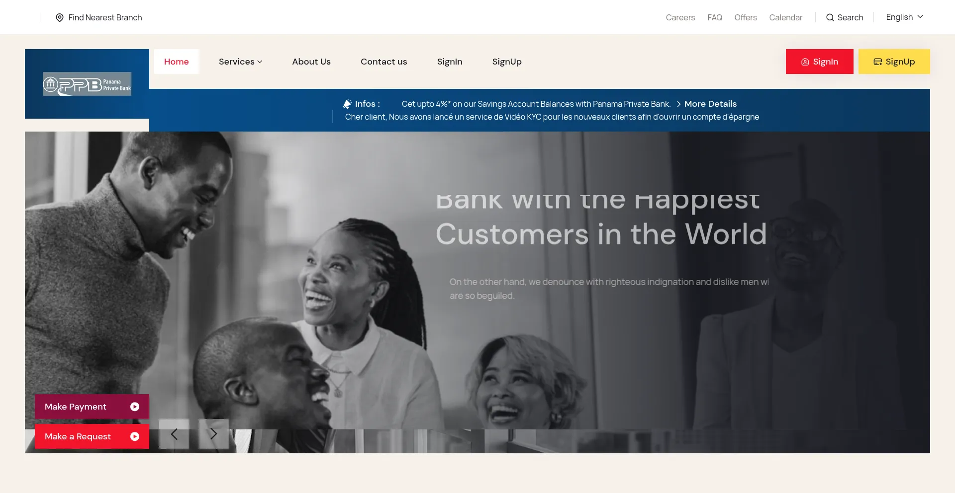Website screenshot of Panamaprivate.com