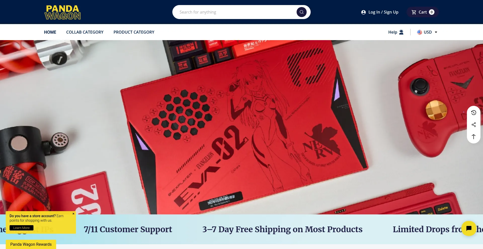 Website screenshot of Panda-wagon.com
