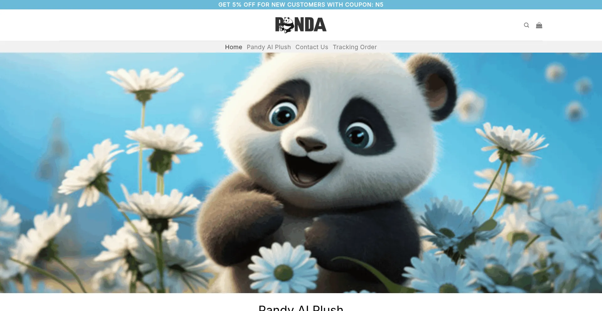 Website screenshot of Pandyaiplush.com