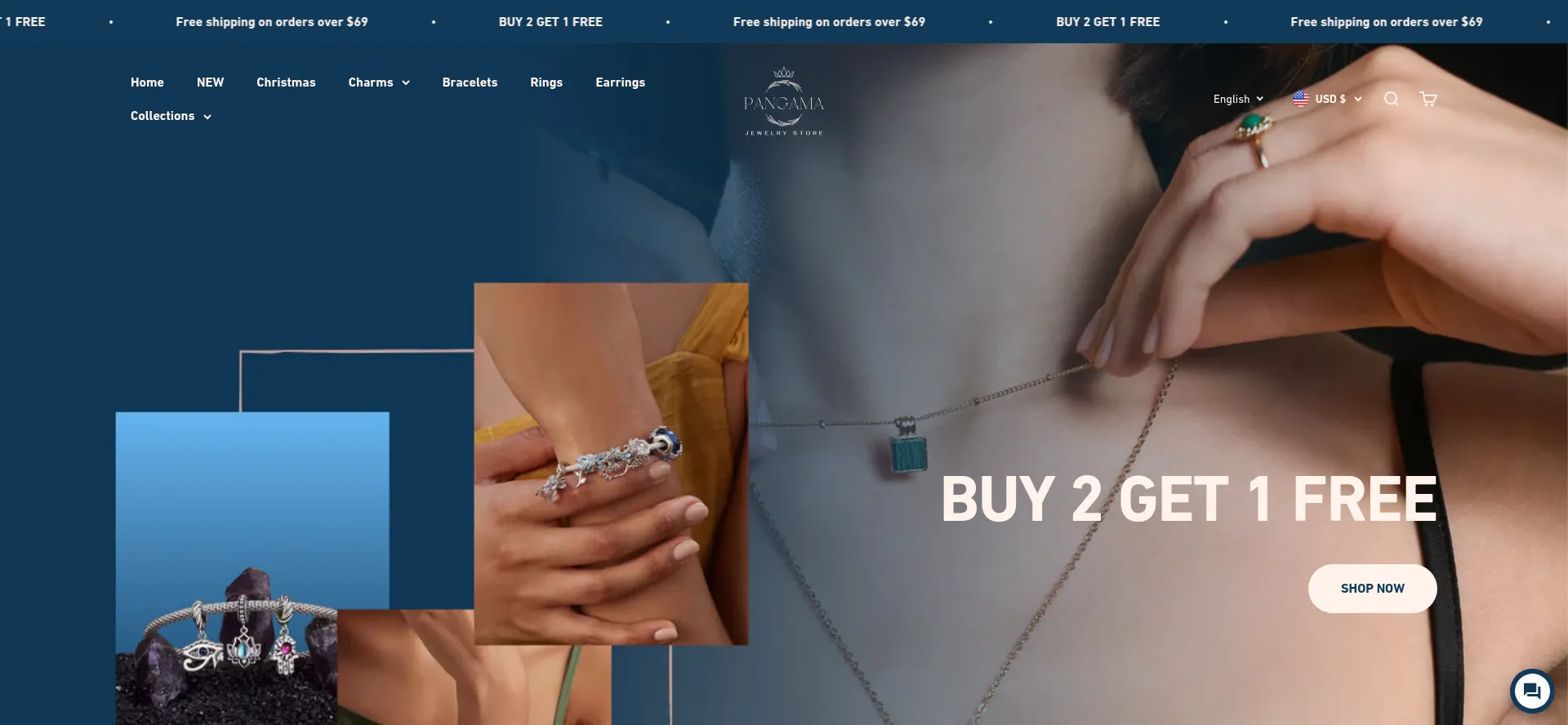Website screenshot of Pangamajewelry.com