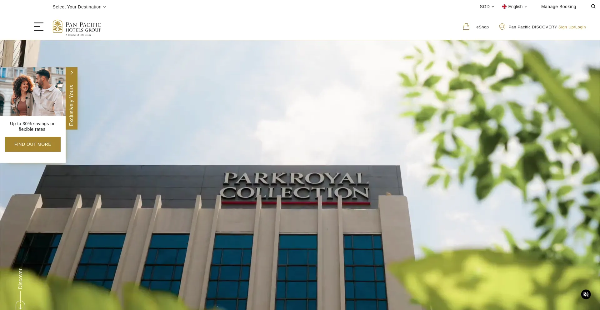 Website screenshot of Panpacific.com