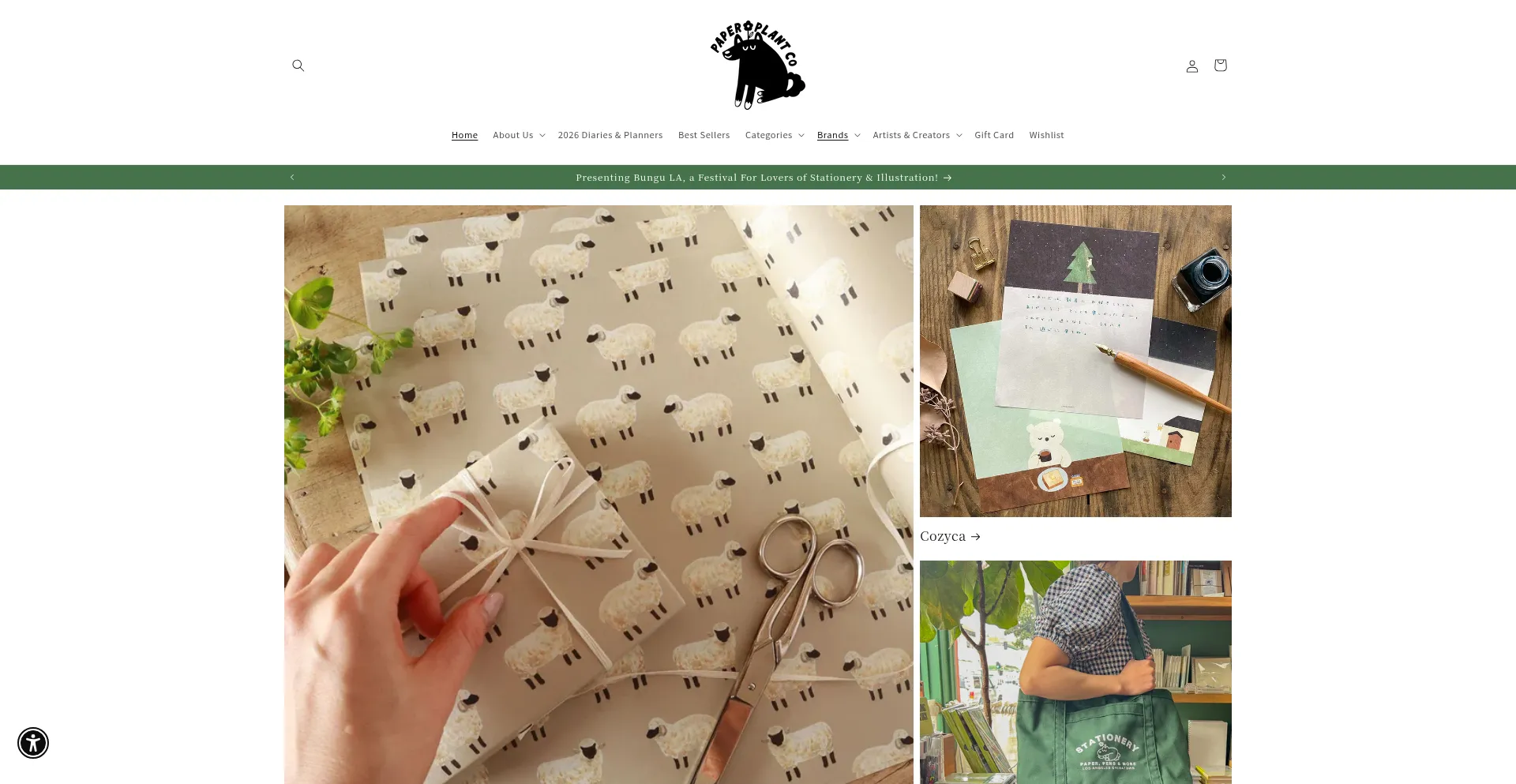 Website screenshot of Paperplant.co