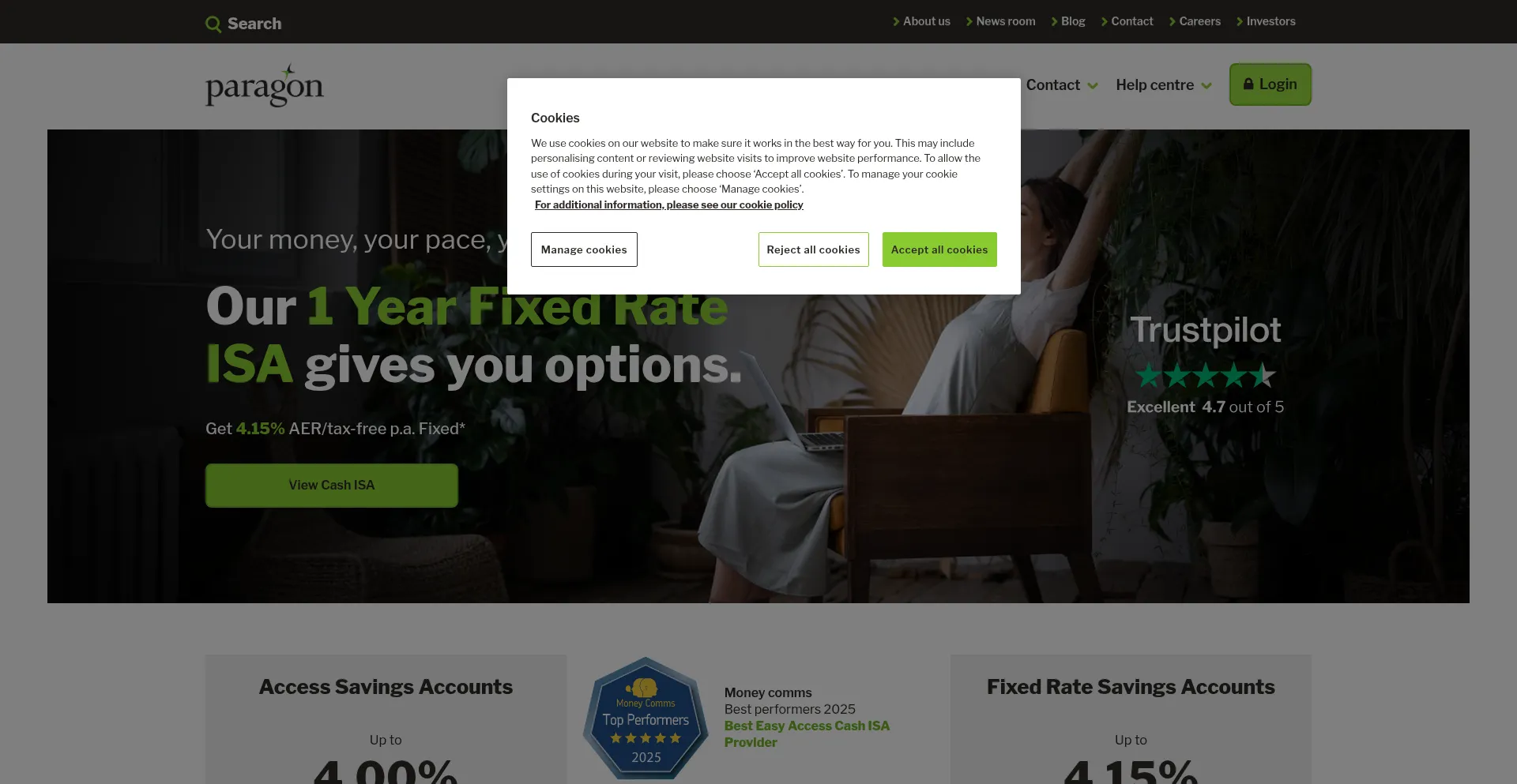 Paragonbank.co.uk Screenshot