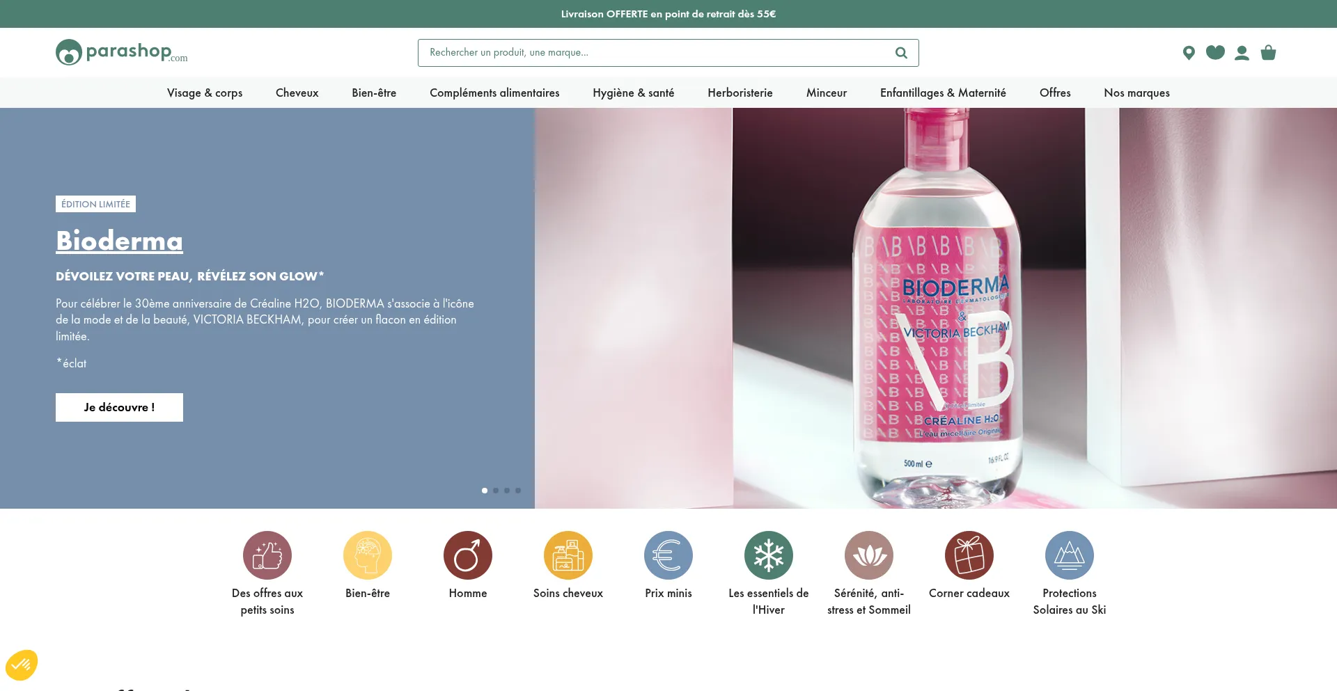 Website screenshot of Parashop.com