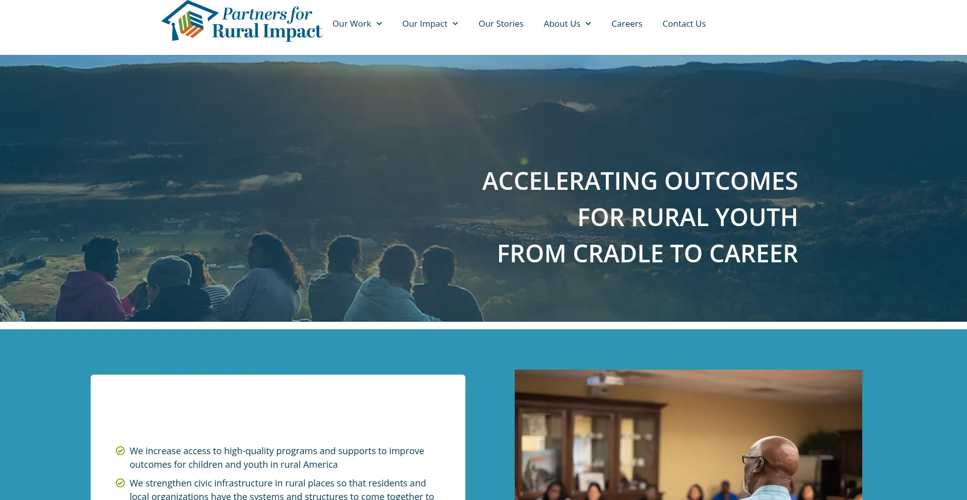 Website screenshot of Partnersrural.org