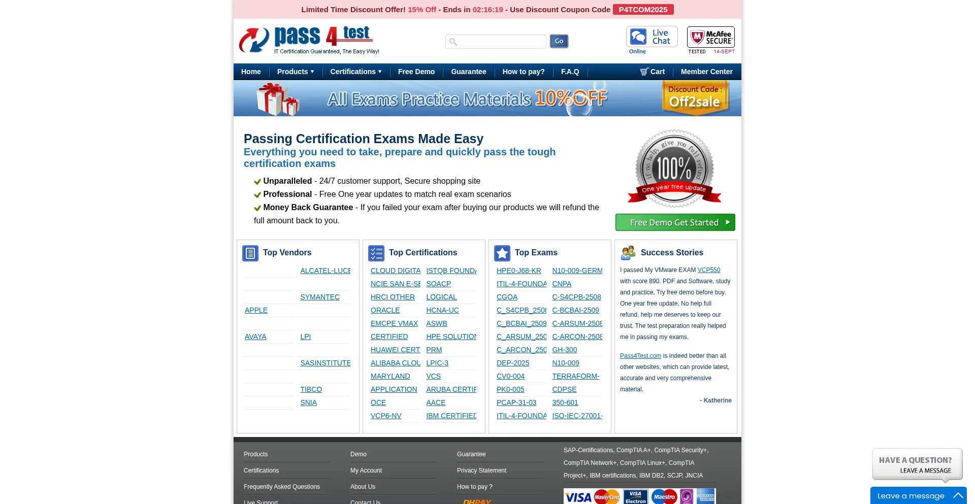 Pass4test.com est-il Sûr et Fiable ?