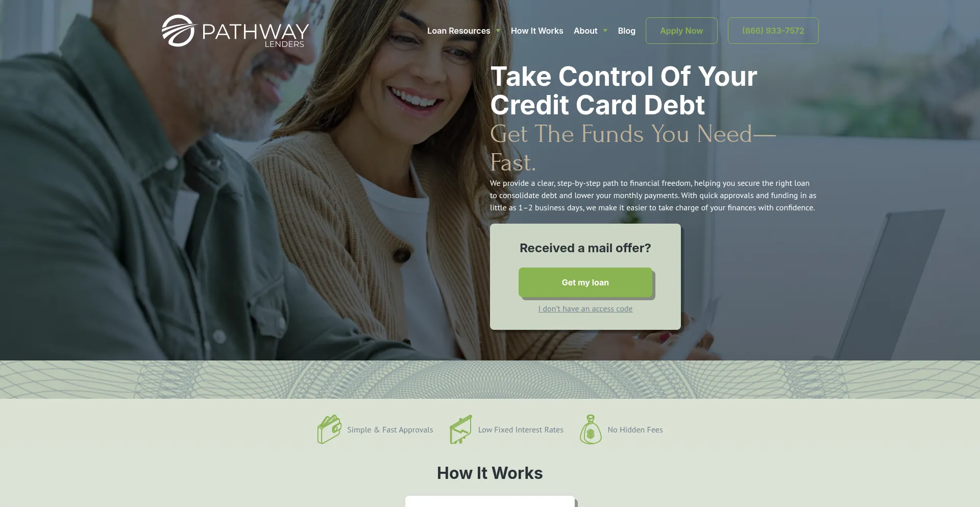 Website screenshot of Pathwaylenders.com