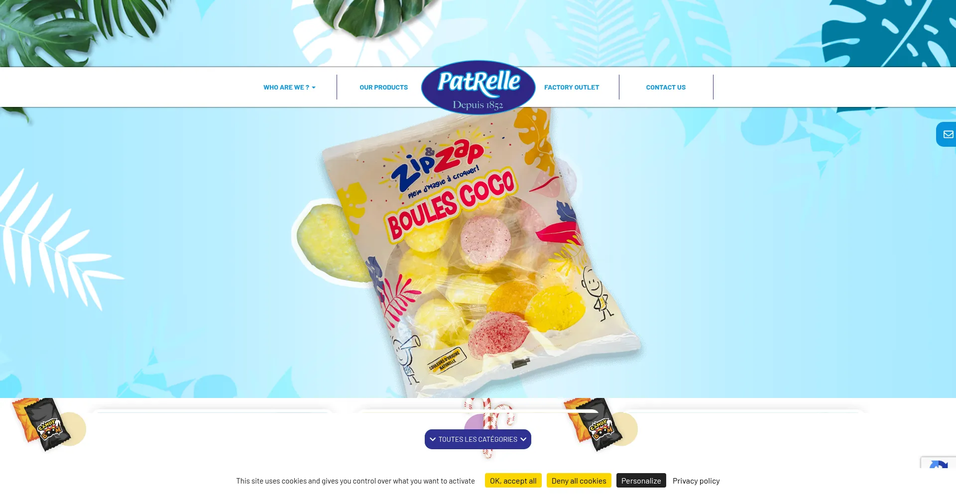 Website screenshot of Patrelle.com