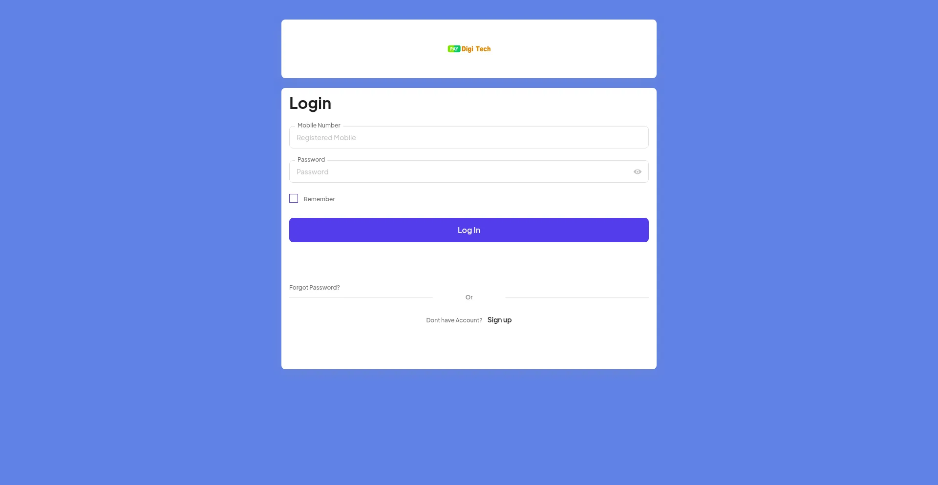 Website screenshot of Paydigitech.com