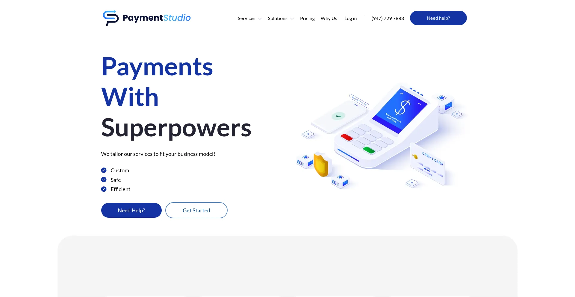 Website screenshot of Paymentstudio.com