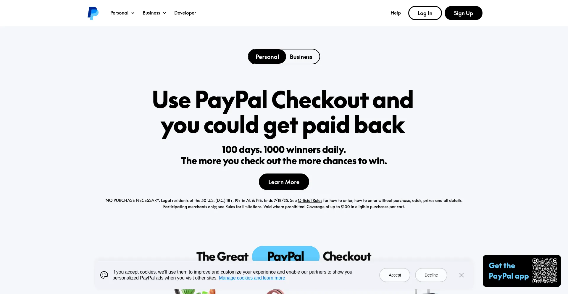 Website screenshot of Paypa1.com