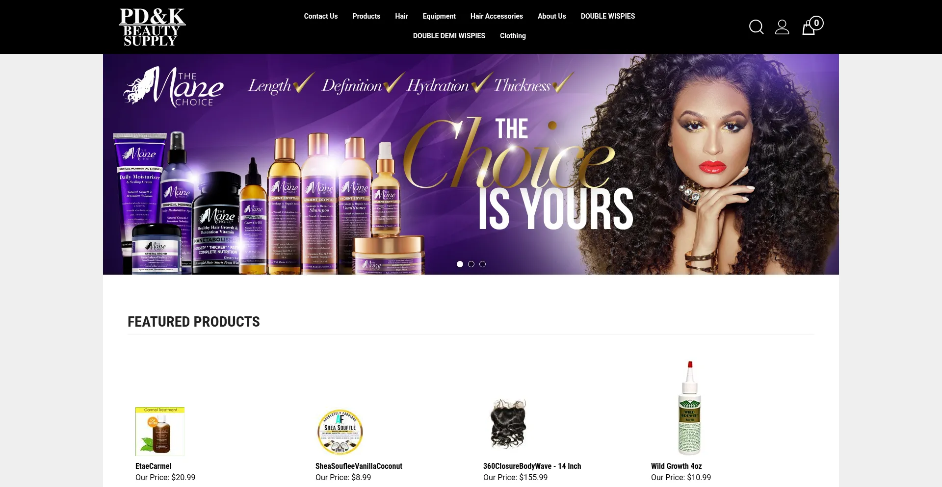 Website screenshot of Pdkbeauty.com