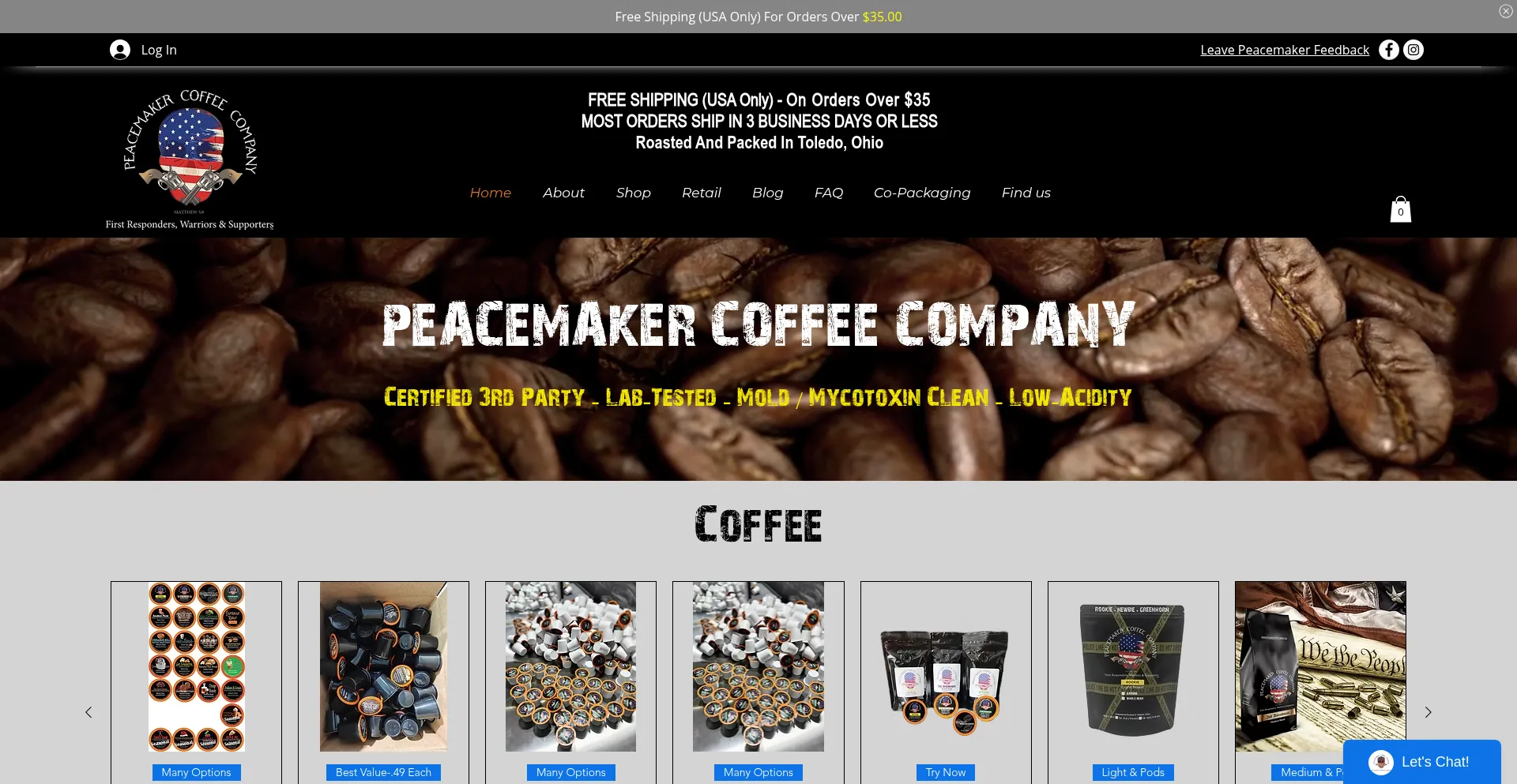 Peacemakercoffeecompany.com