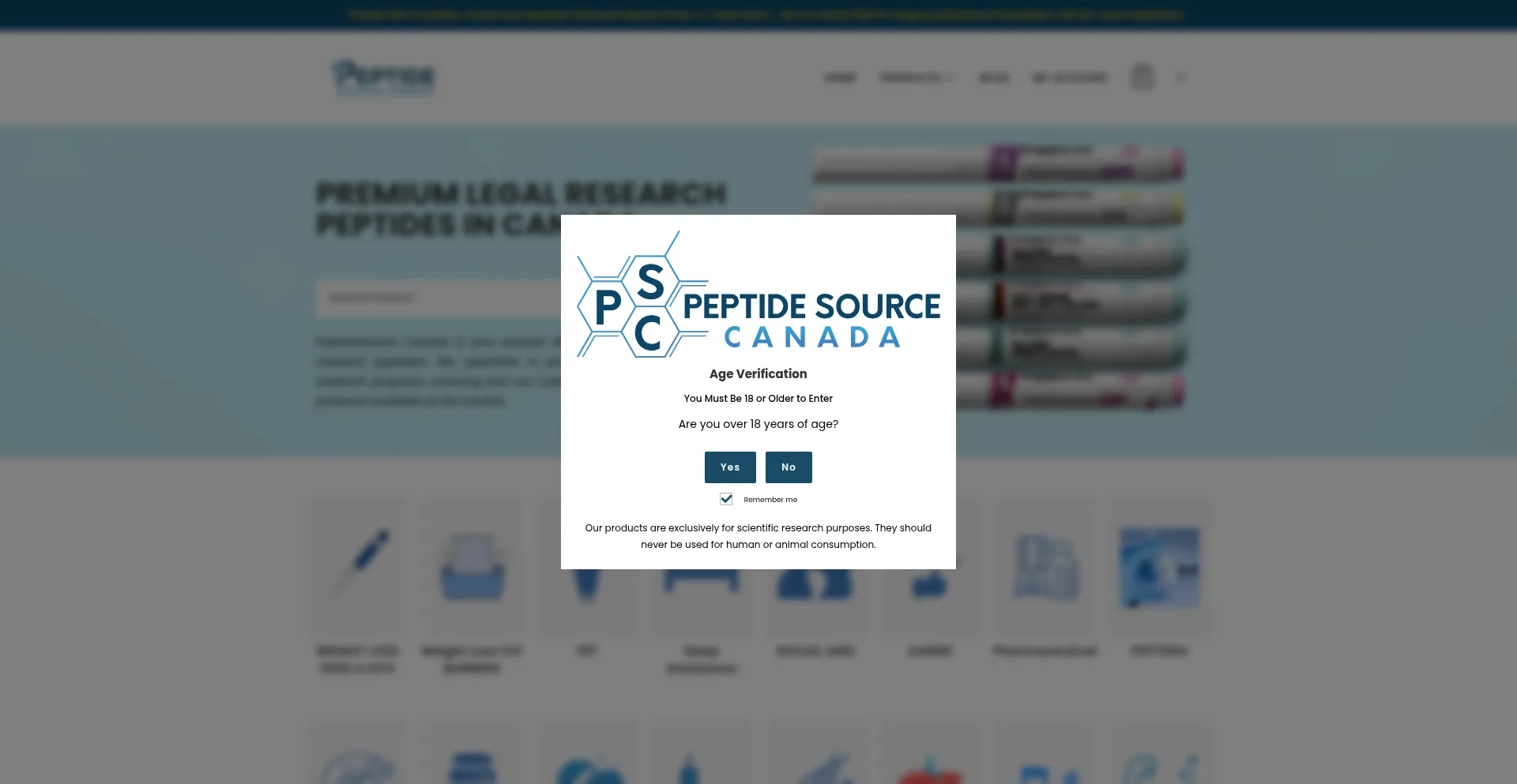 Peptidesourcecanada.is