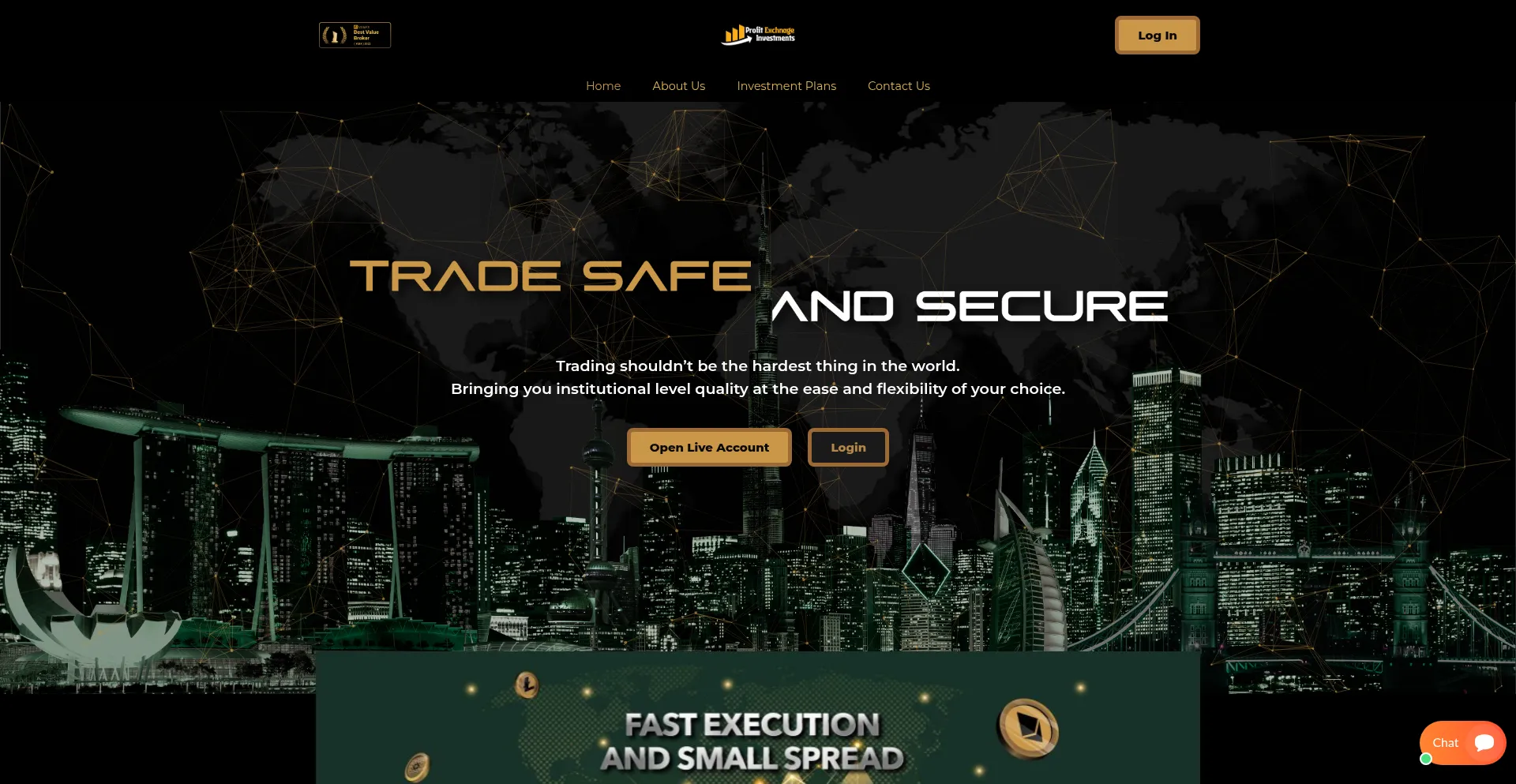 Website screenshot of Pexchinvmts.com