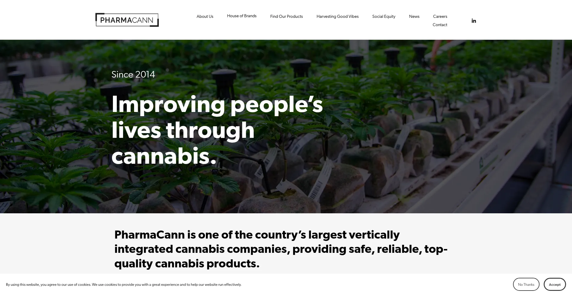 Website screenshot of Pharmacann.com