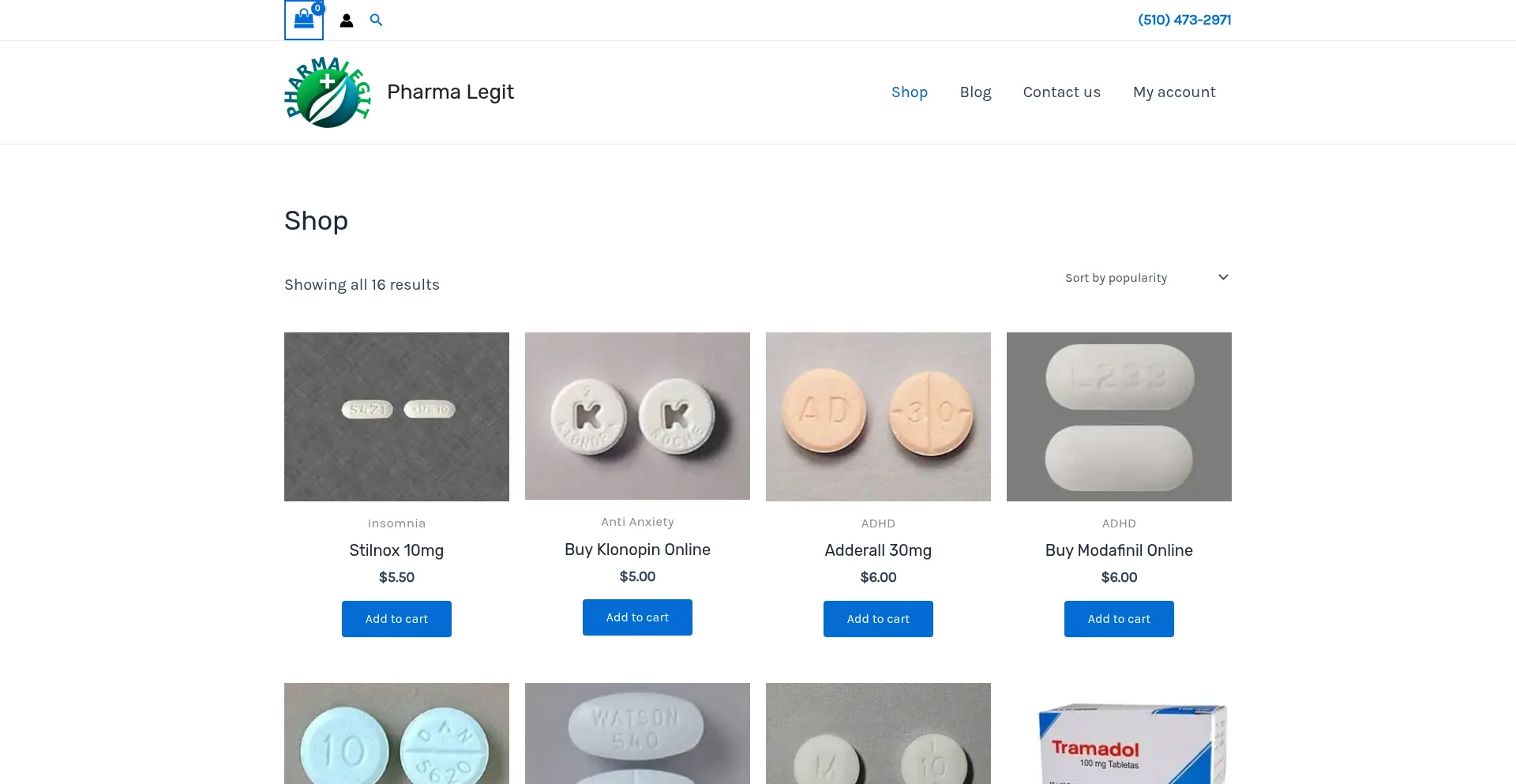 Website screenshot of Pharmalegit.com