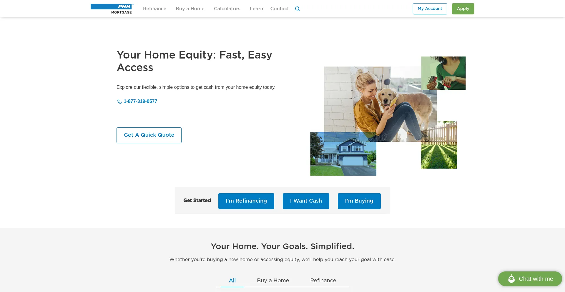 Website screenshot of Phhmortgage.com