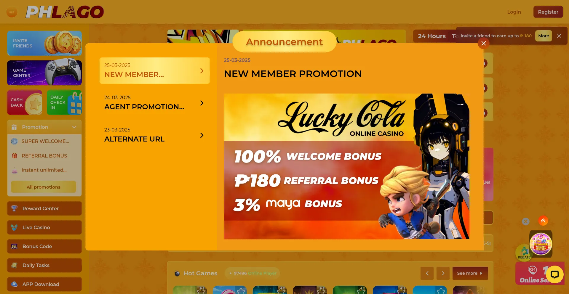 Website screenshot of Phlago85406.com