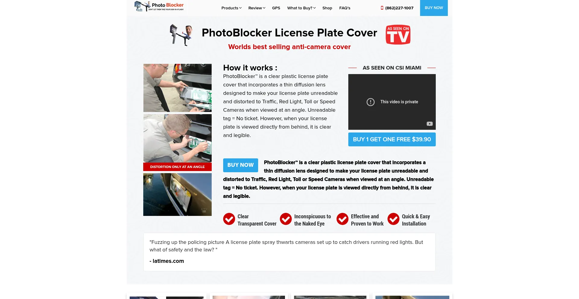 Website screenshot of Photoblocker.online