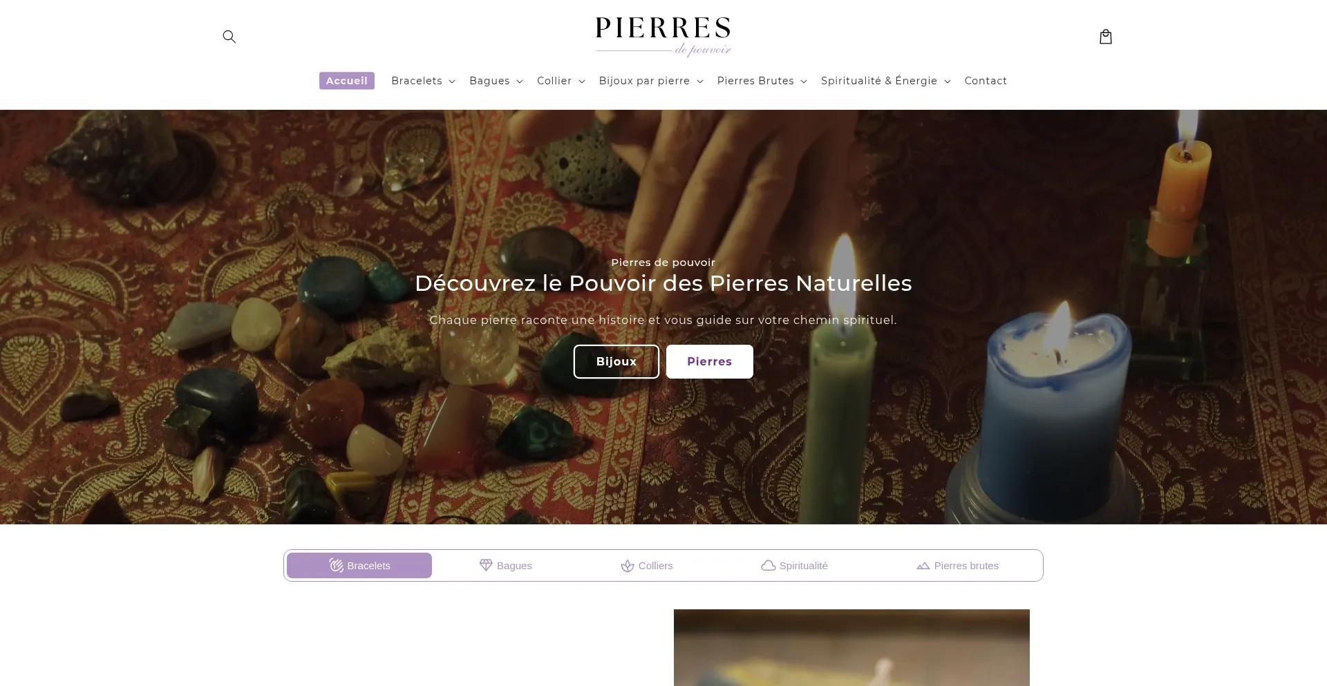 Website screenshot of Pierres-de-pouvoir.com