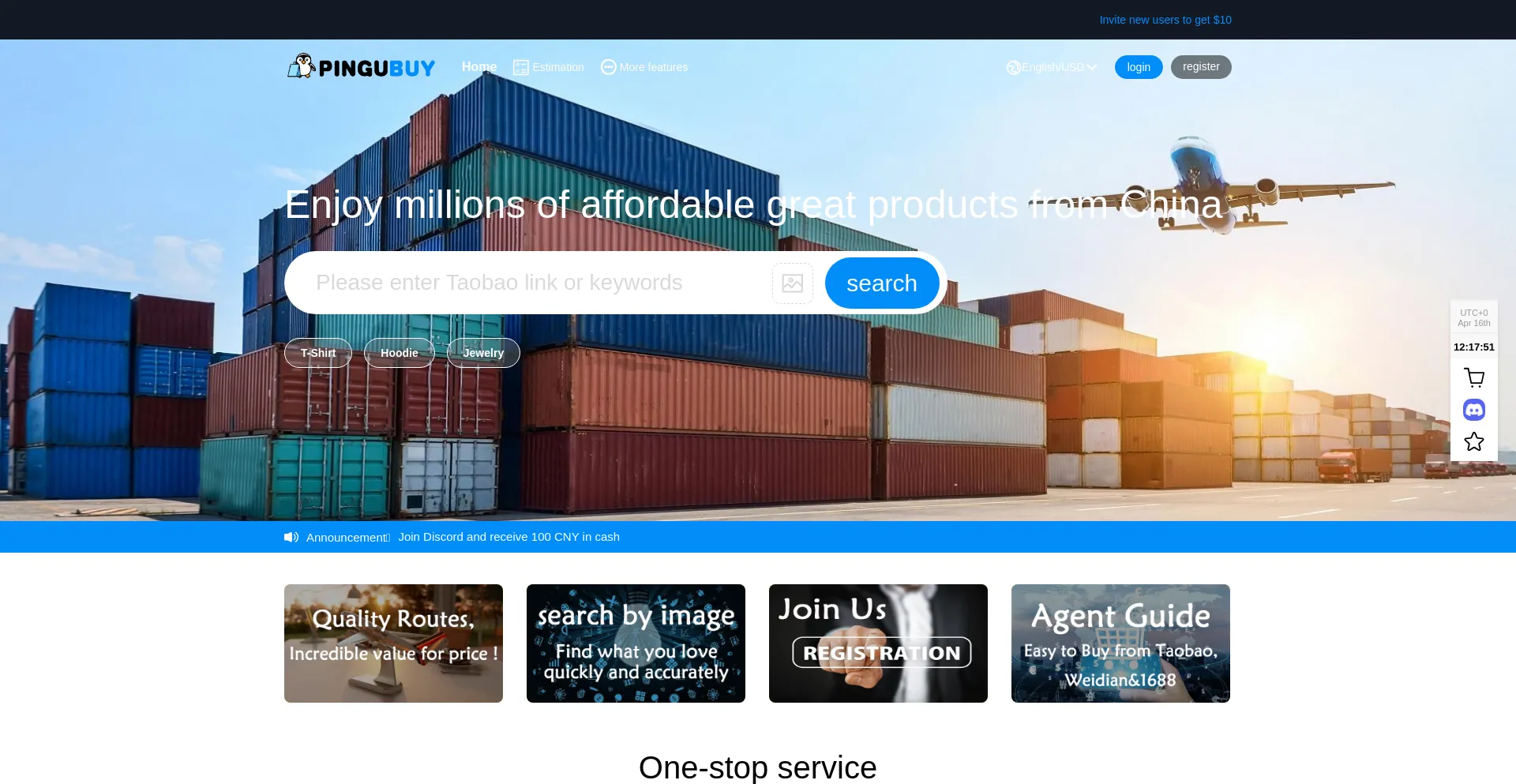 Website screenshot of Pingubuy.com