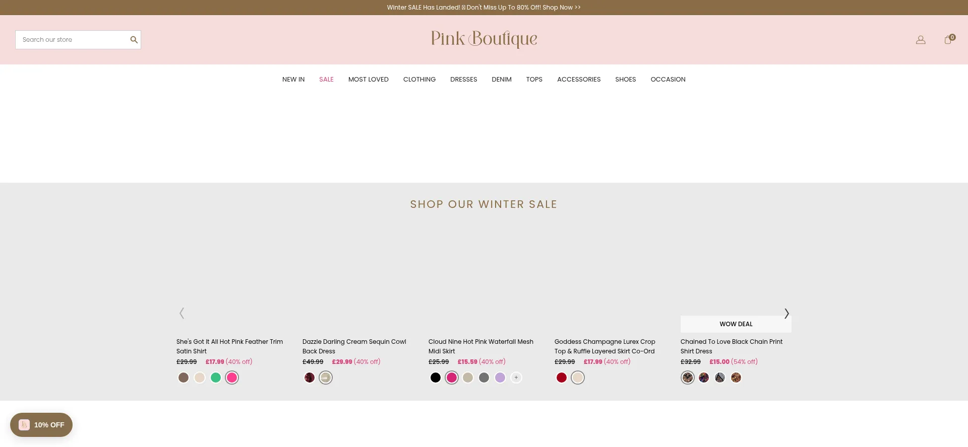 Pinkboutique.co.uk Screenshot