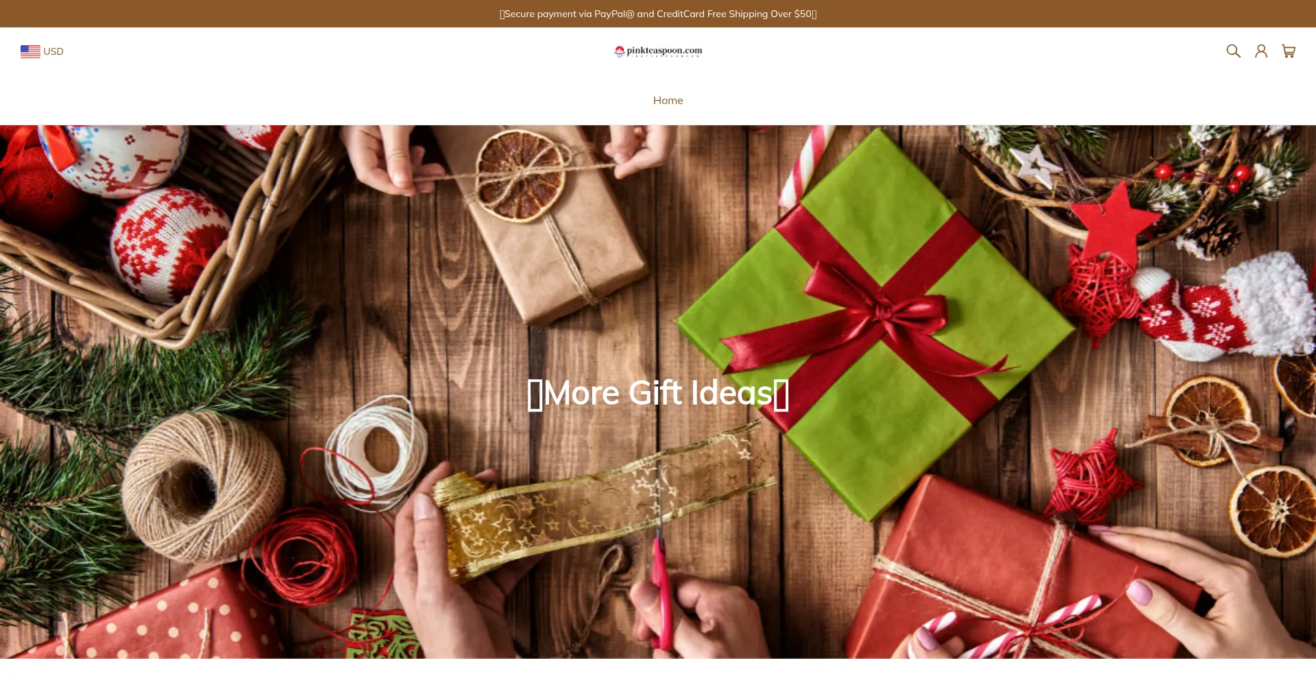 Website screenshot of Pinkteaspoon.com