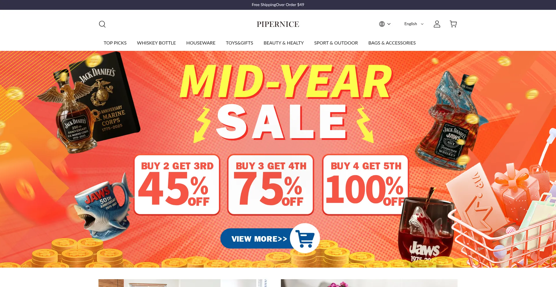 Website screenshot of Pipernice.com