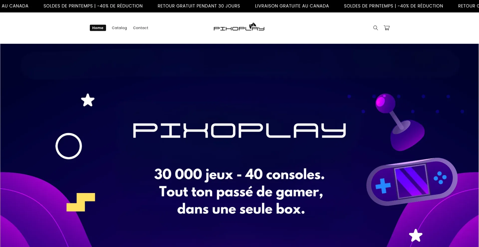 Website screenshot of Pixoplay.com