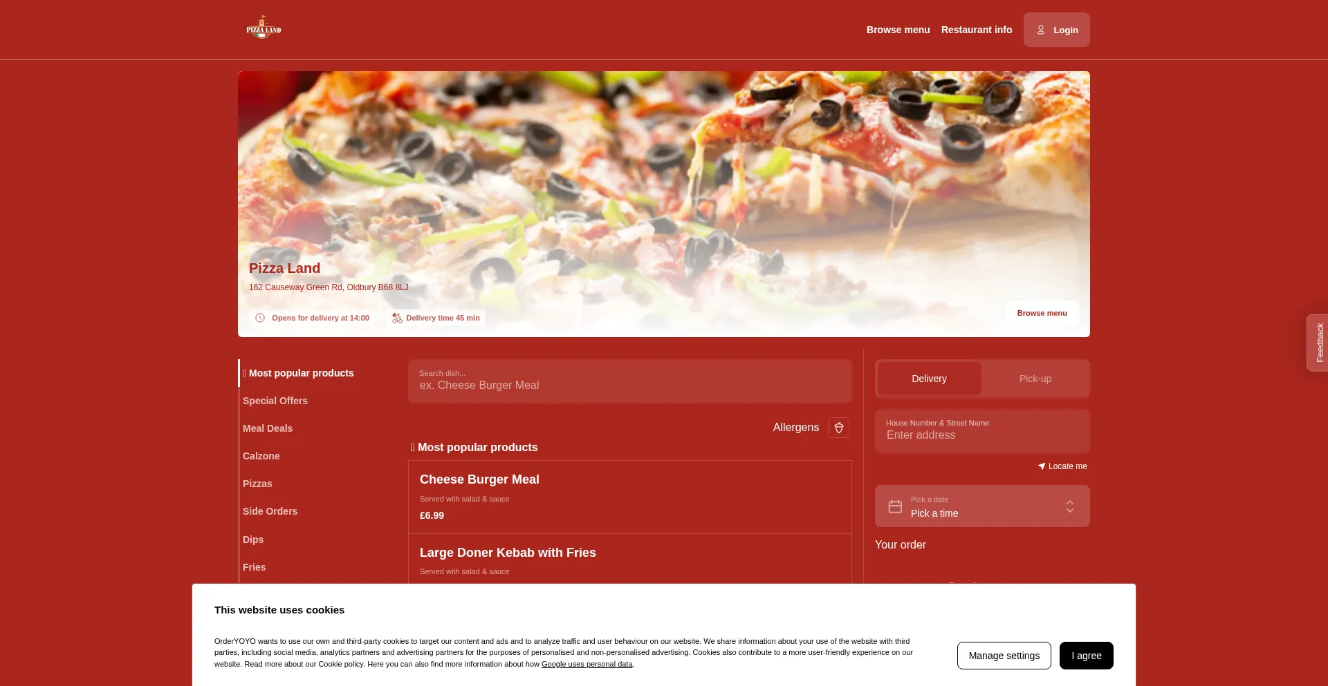 Pizzaland-oldbury.com