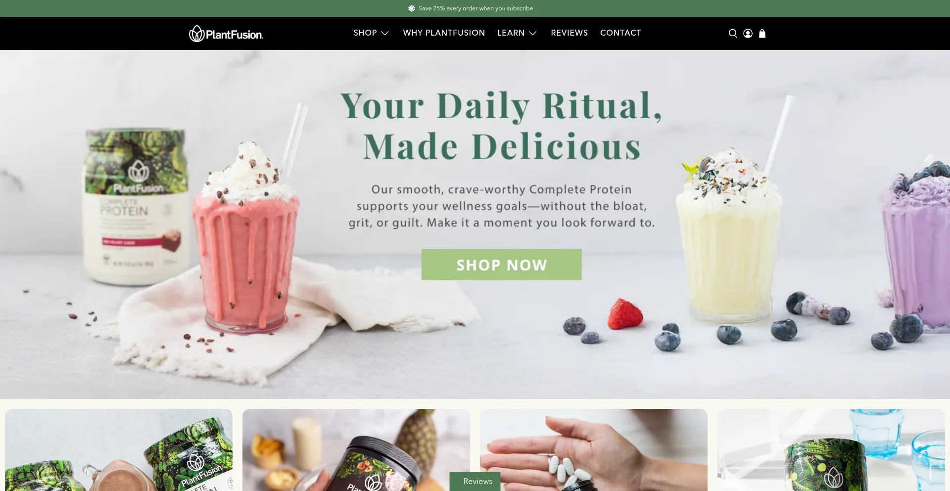 Website screenshot of Plantfusion.com