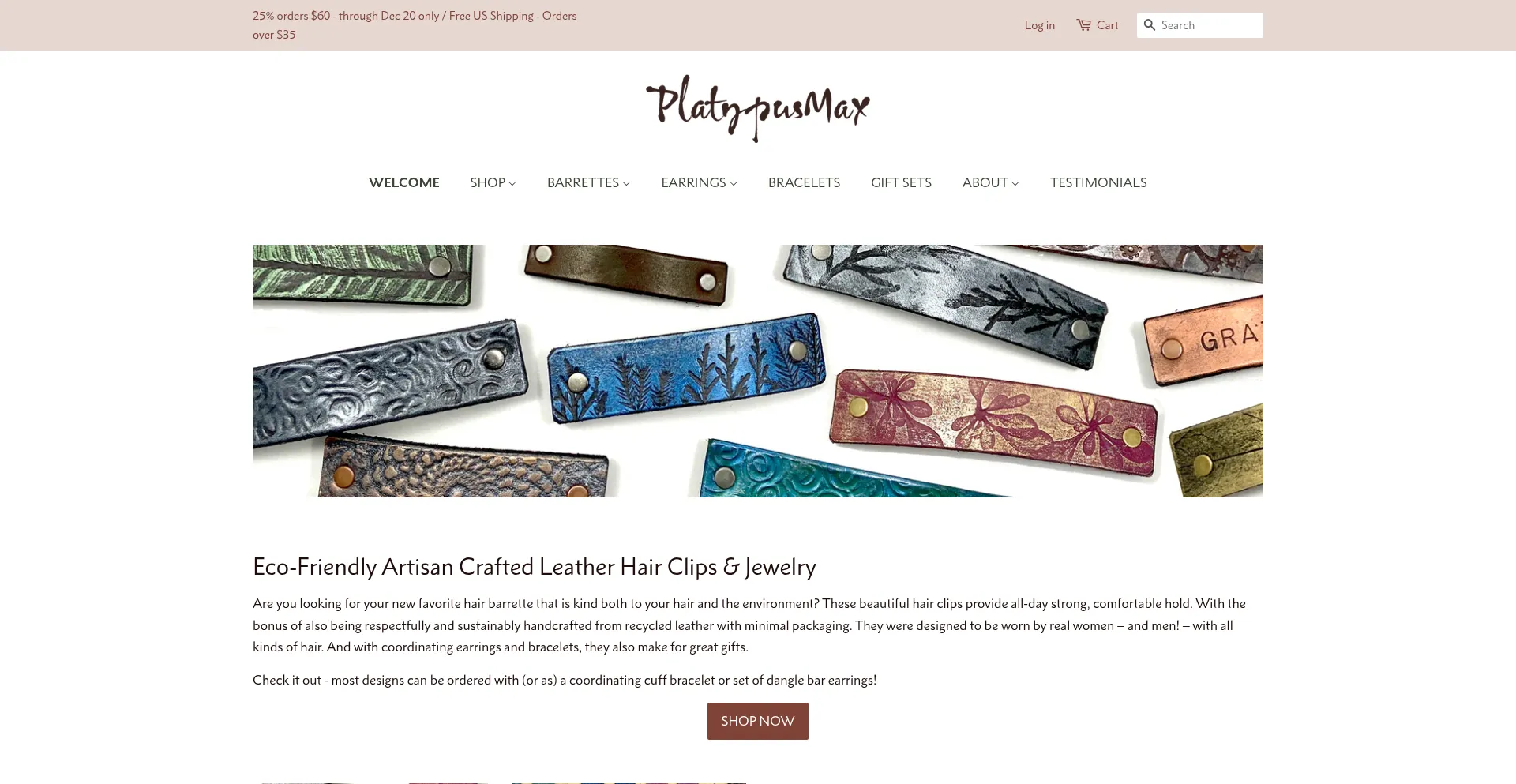 Website screenshot of Platypusmax.com