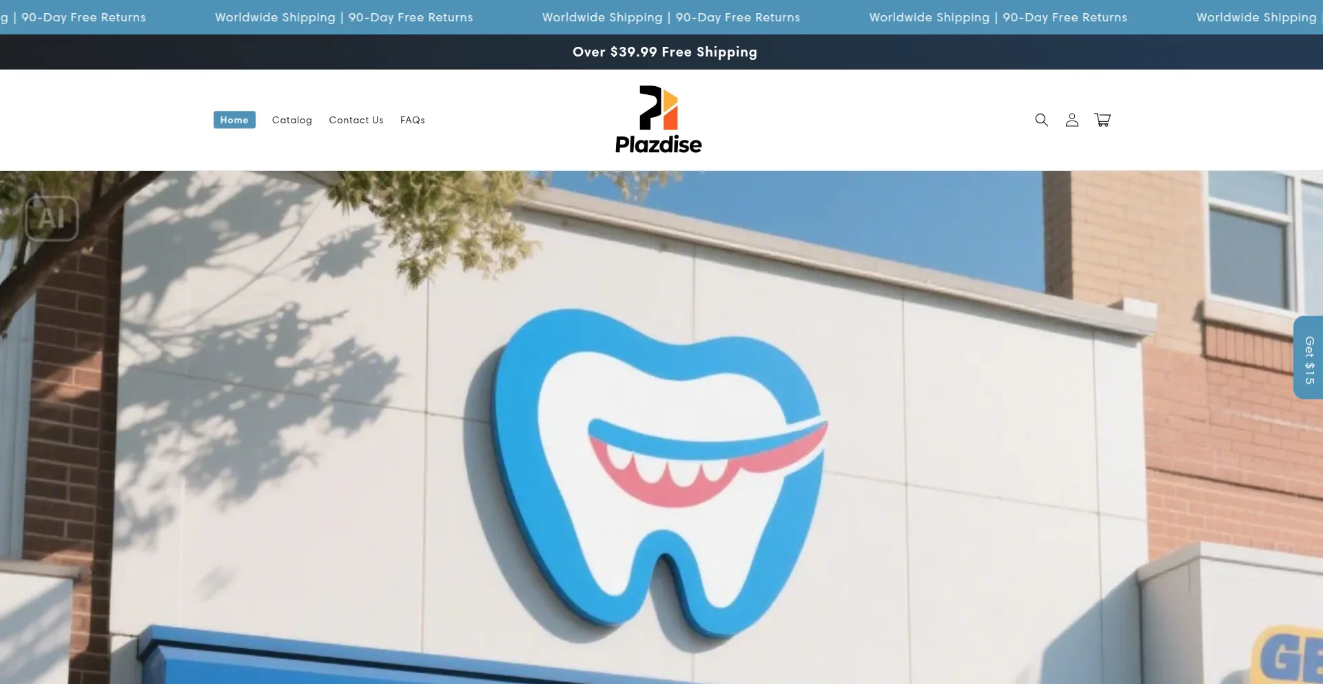 Website screenshot of Plazdise.com